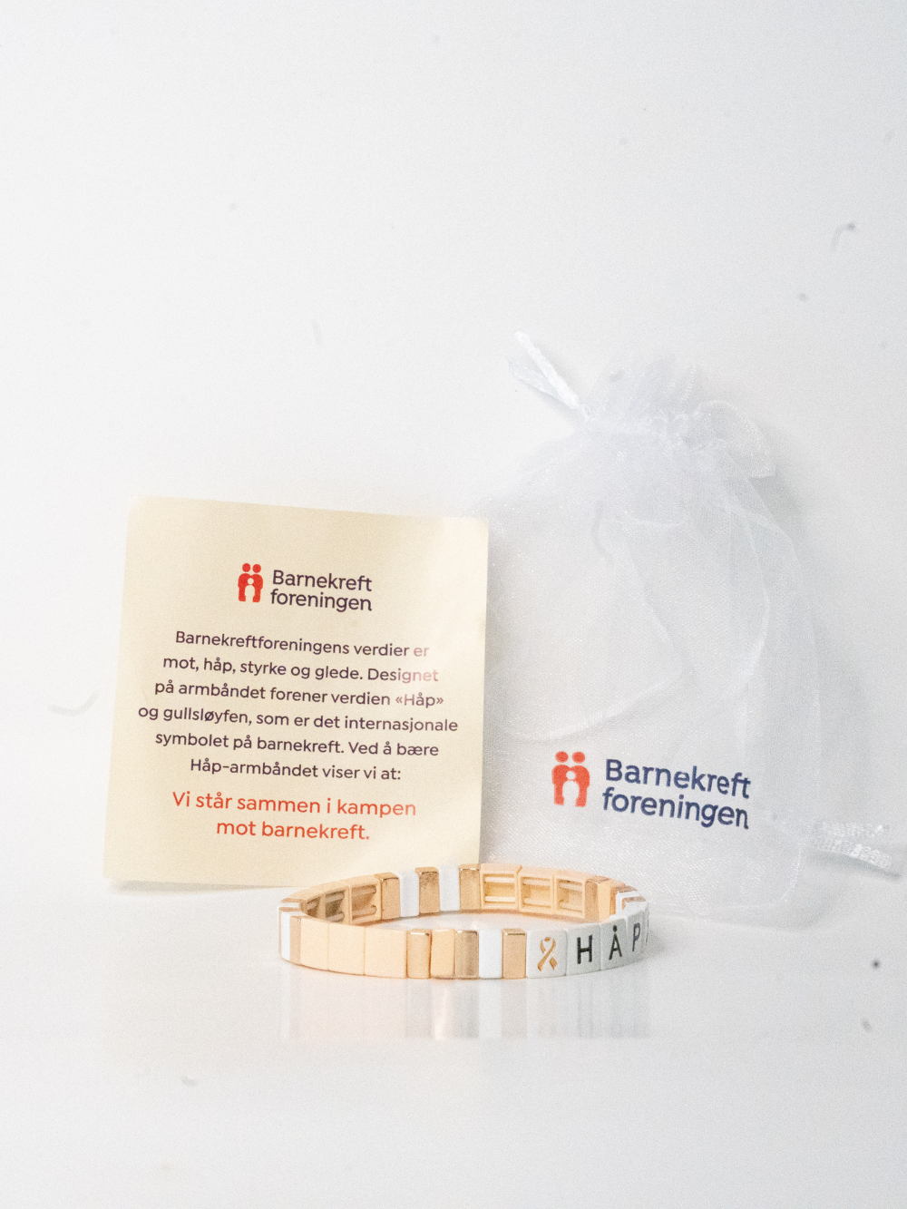 Ferskenfarget Håp-armbånd