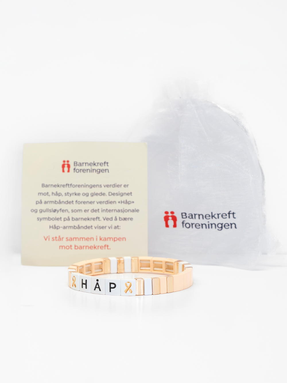 Ferskenfarget Håp-armbånd