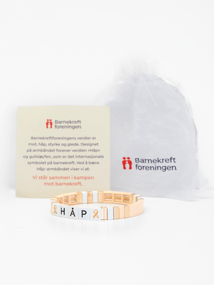 Ferskenfarget Håp-armbånd