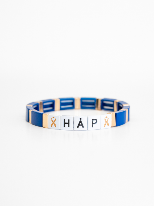 Mørkeblått Håp-armbånd