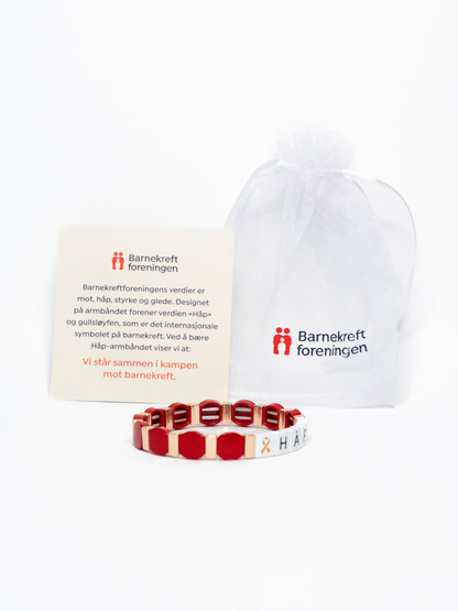 Rødt Håp-armbånd