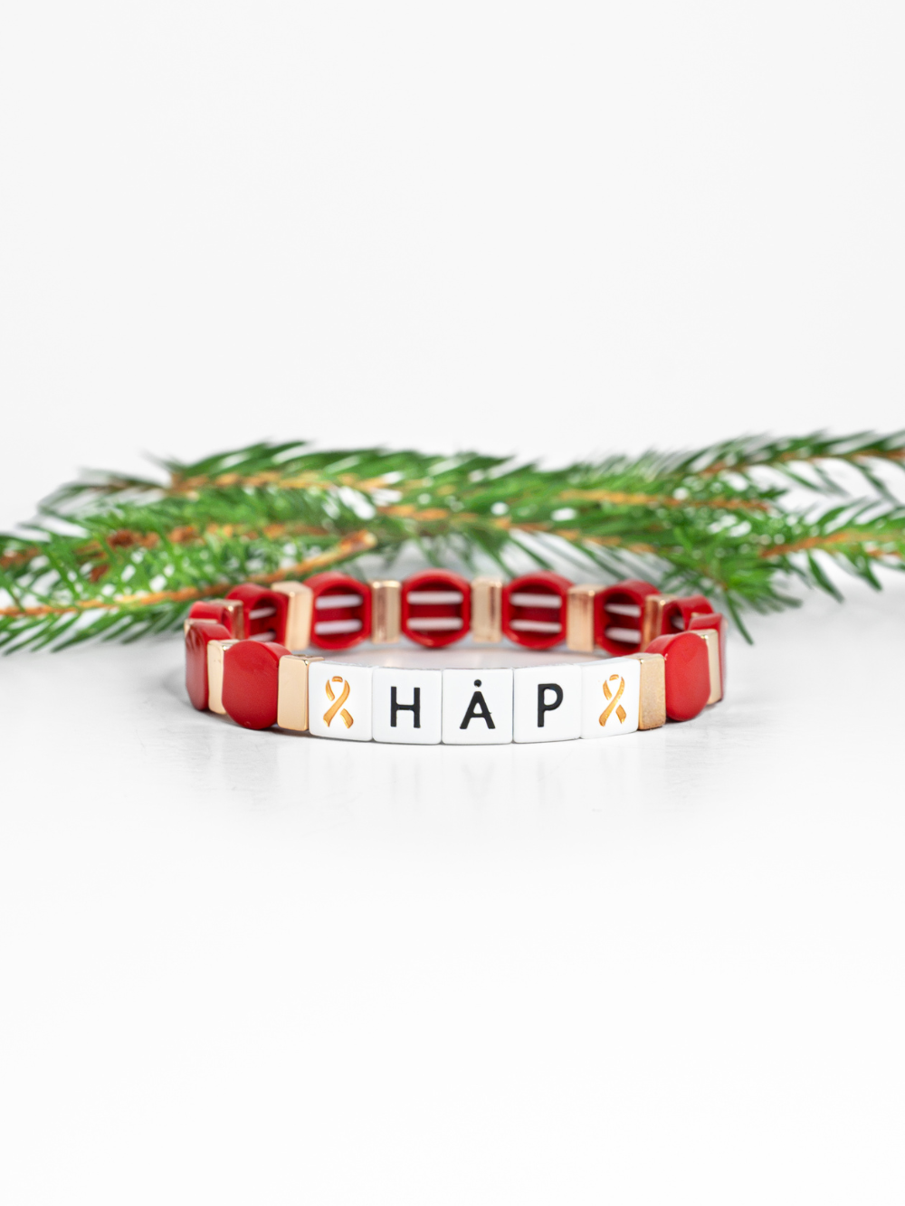 Rødt Håp-armbånd Jul