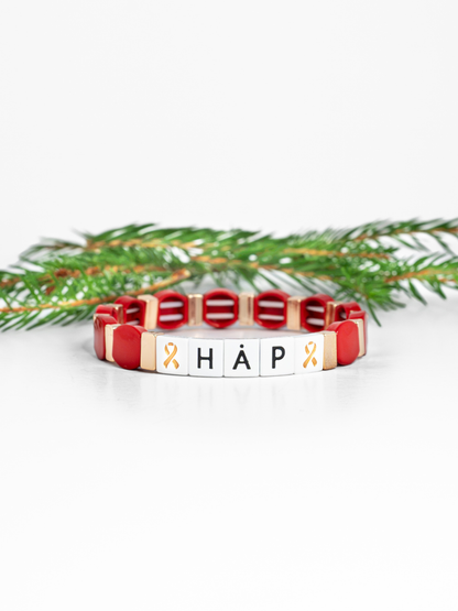 Rødt Håp-armbånd Jul